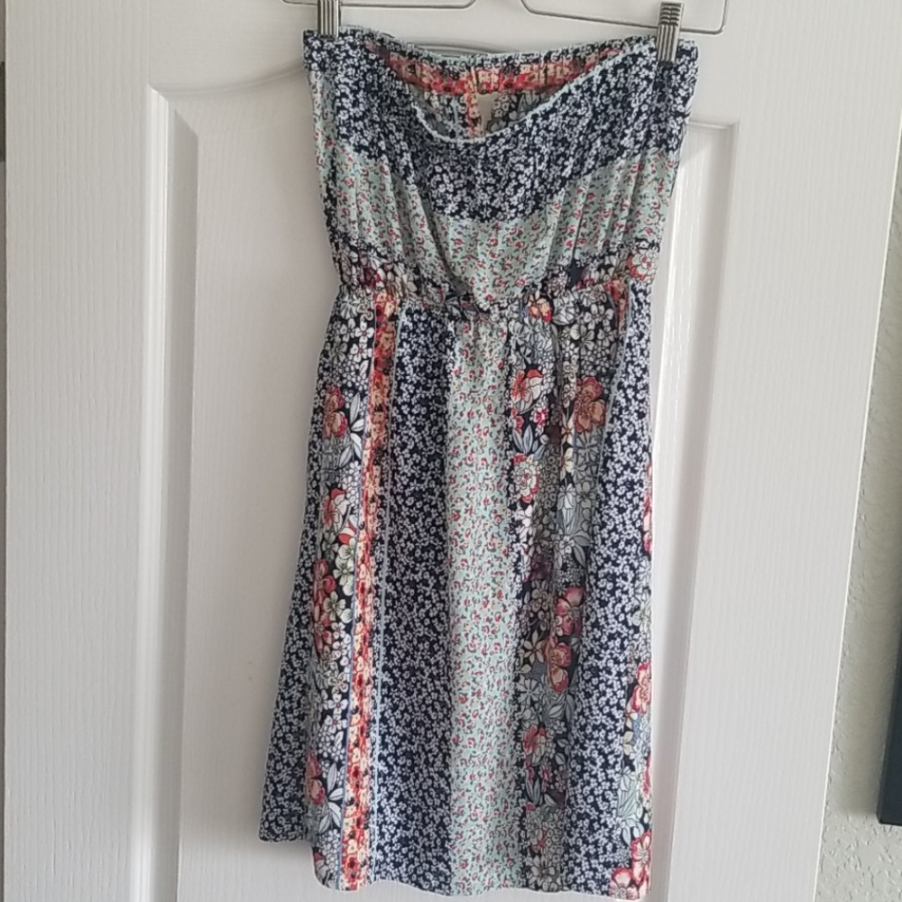 Monteau Strapless flower summer dress